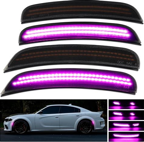 FetonAuto Dynamic Pink Purple LED Side Marker Lights for Dodge India | Ubuy