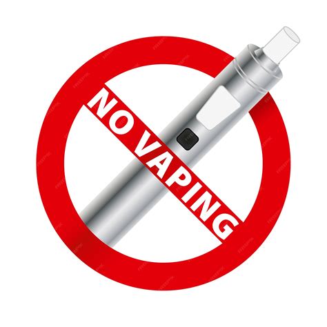 Premium Vector | No vaping sign vape silver electronic cigarette device