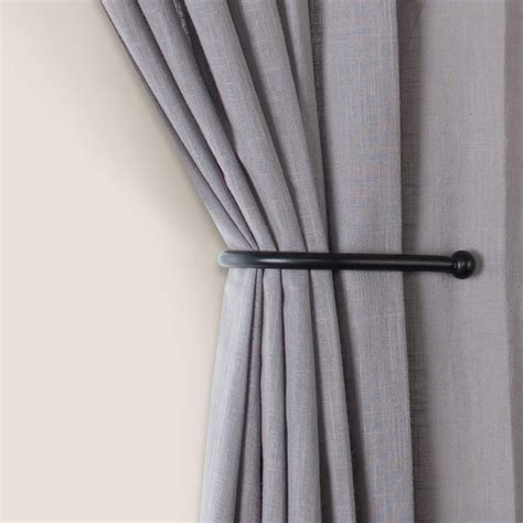 Buy DECO WINDOW Set of 2 Iron Curtain Holdbacks - Black Matt from Deco ...
