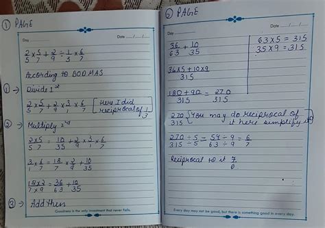 Find the reciprocal of 2/5×5/7+2/9÷1/3×6/7 please solve - Brainly.in