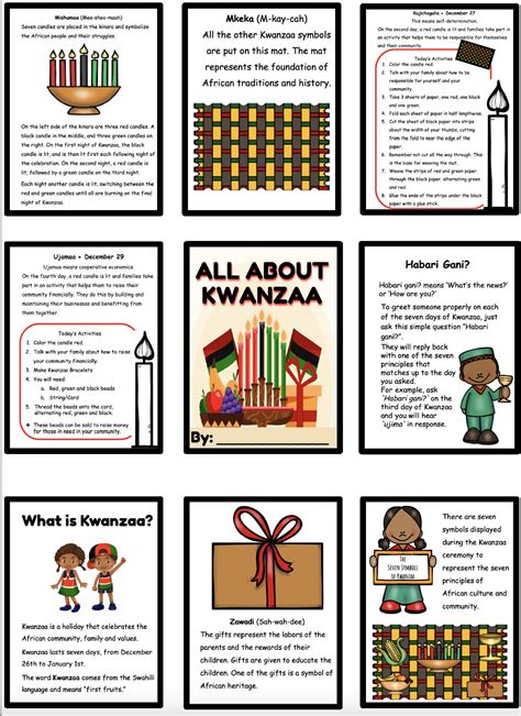 Symbols Of Kwanzaa Printables - Printable And Enjoyable Learning