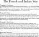 The French and Indian War Essay Assignment by Curt's Journey | TPT