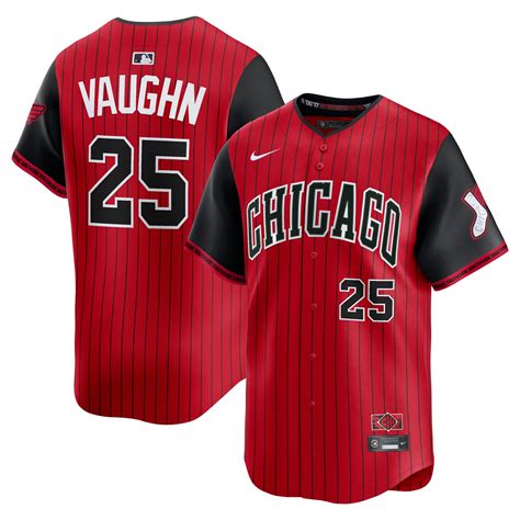 Men's Chicago White Sox Andrew Vaughn Nike Red/Black 2025 City Connect ...