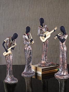 Buy SN Handicrafts 4 Musical Ladies Playing Instrument Statues ...