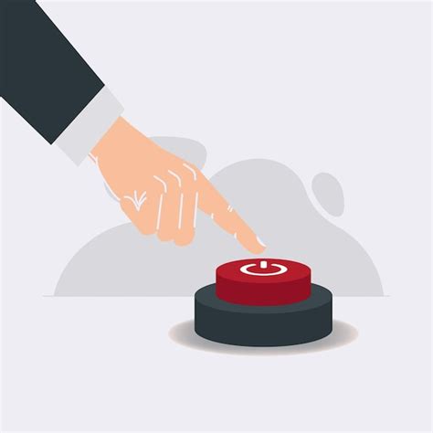 Pointing hand with off power button design vector illustration ...