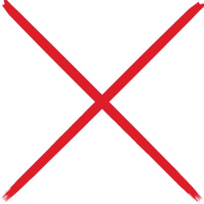 Transparent Red X PNGs for Free Download