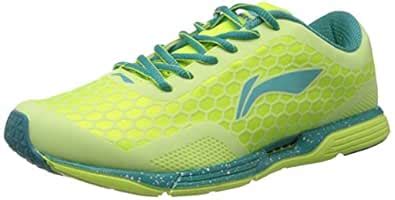 Buy Li-Ning Unisex Yellow and Turquoise Mesh Running Shoes - 6 UK at ...