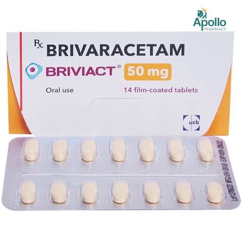 Briviact 50 mg Tablet 14's Price, Uses, Side Effects, Composition ...