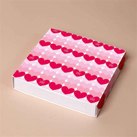 Heart to Heart Print Valentine's Edit Chocolate Box (Cavity of 12 pcs ...