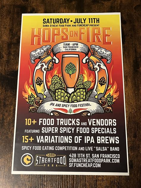 Hops on Fire Festival Poster San Francisco CA | Visible Vibrations