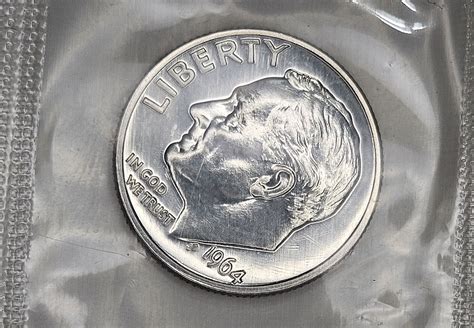 1964 Roosevelt Gem Proof Dime- USA Coin - 90% Silver | Property Room