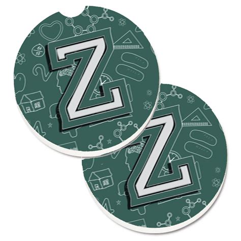 Caroline's Treasures Letter Z Back To School Initial Set of 2 Cup ...
