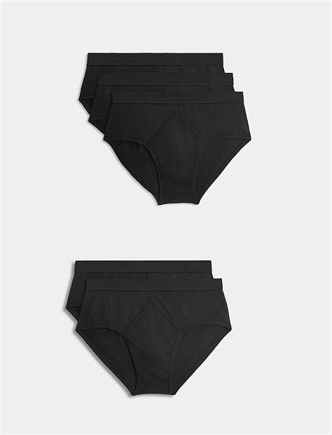 Buy 5 Pack Essential Cotton Briefs at Marks & Spencer
