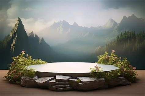 Morning nature background product display backdrop | Premium AI ...