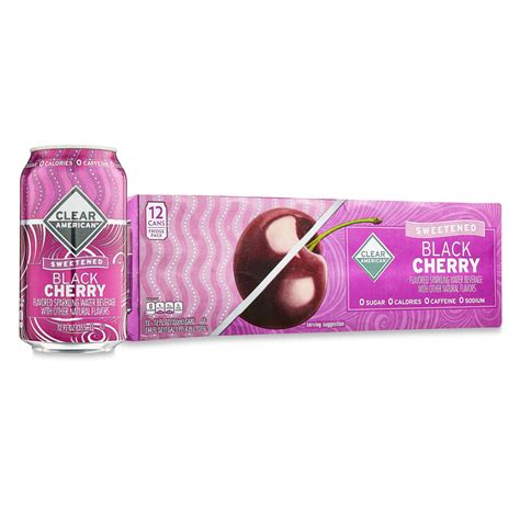 Clear American Fruit Flavored Black Cherry Sparkling Water, Carbonated ...