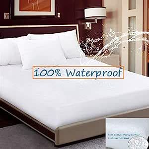 Buy CCWB by Cotton Craft Waterproof Mattress Protector White Terry ...