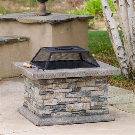 Kayden Outdoor Natural Stone Fire Pit Delaware