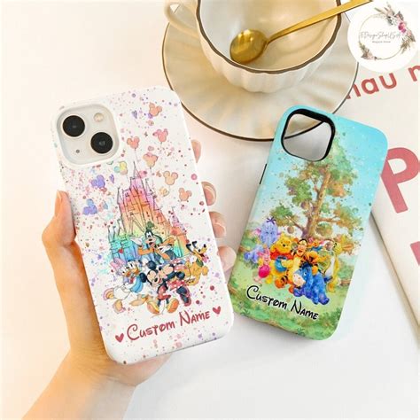 Personalized Watercolor Disney Phone Case, Mickey and Friends Disney ...