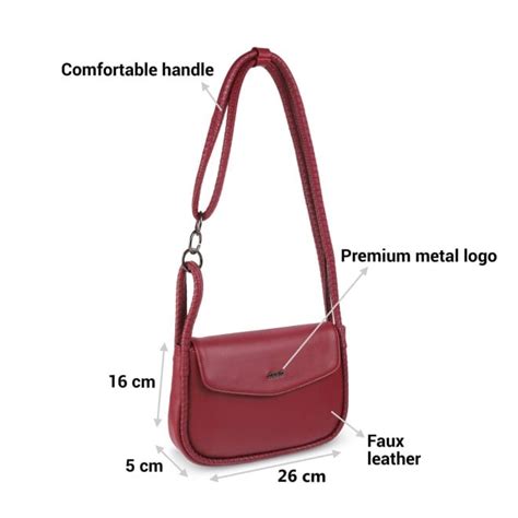 Buy Mochi Women Maroon Casual Sling Bag Online | SKU: 66-431-44-10 ...