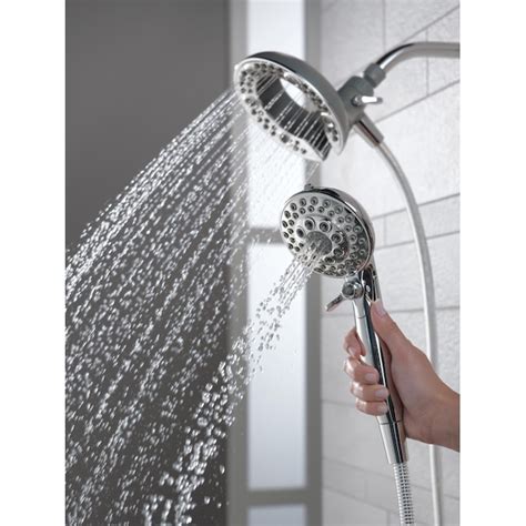 Delta In2ition Chrome 6-in Round Dual/Combo Shower Head 1.75 GPM 75595C ...