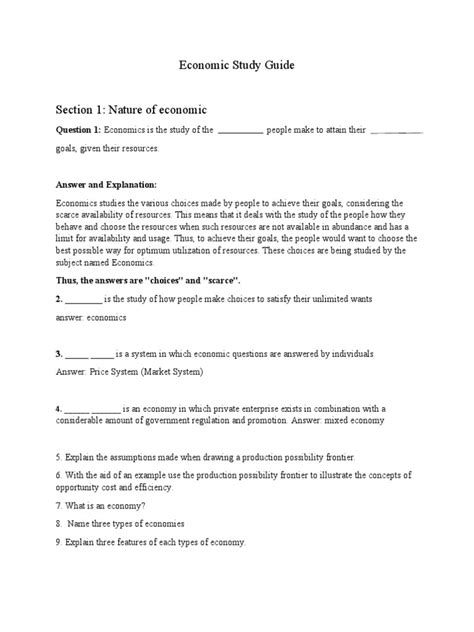 Image result for CSEC Economics Study Guide PDF