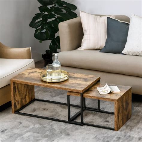 Nest Of Tables Living Room, Coffee Table, Living Room Tables, Nesting Coffee Tables, Rectangle ... - nest of tables for living room