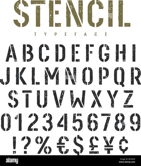 Military Stencil Letters