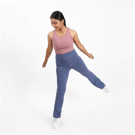 Buy BlissClub Women Melange Flare Pants | Two toned | High Rise | 4 ...