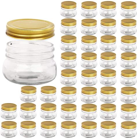 Amazon.com: Encheng 5 oz Wide Mouth Mason Jars,Clear Glass Jars with ...