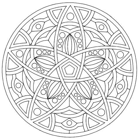 Printable Coloring Page Mandala Mandalas Mandalas