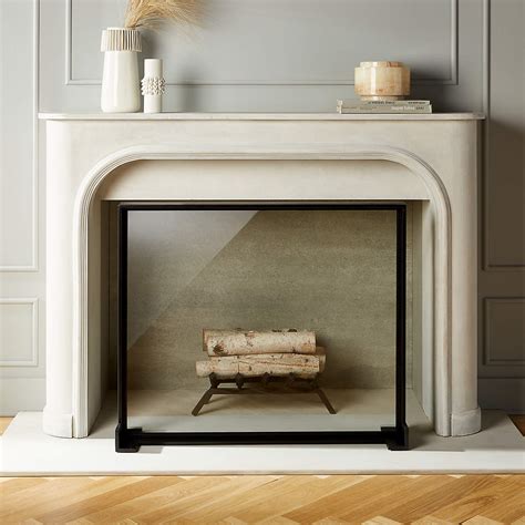 Ledge Glass Fireplace Screen + Reviews | CB2