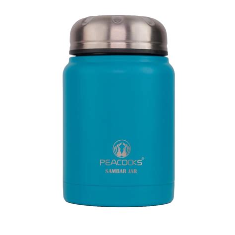PE Birds-Peacocks Stainless Steel Food Jar | 350 ml | Hot & Cold Soup ...