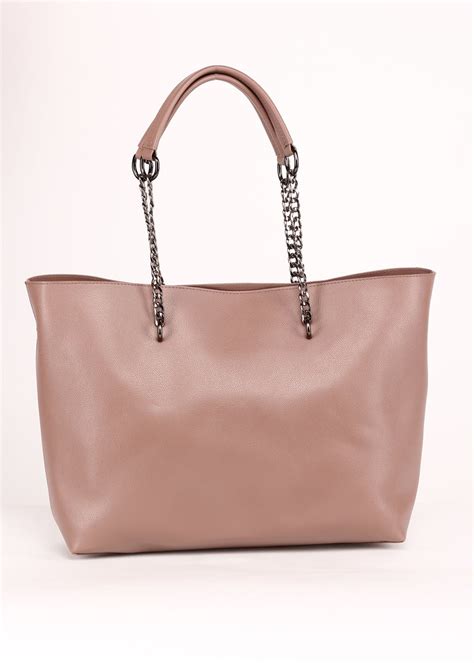 Get Chain Handle Detail Solid Fabric Tote at ₹ 1800 | LBB Shop