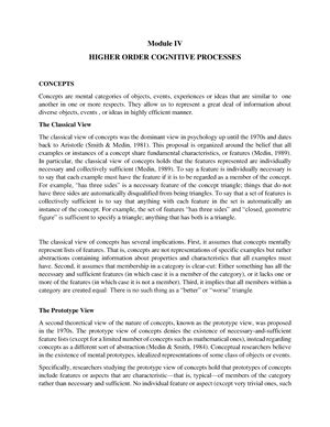 Cognitive Psychology - COGNITIVE PSYCHOLOGY Insight alludes to the ...