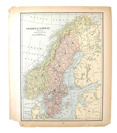 1880's Map of Holland, Belgium,Denmark, Sweden, & Norway – Chez Vous Antiques