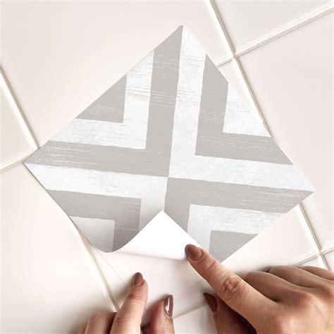 Hardwood Grey Tile Decals - Self-adhesive Wall & Floor Tile Stickers ...