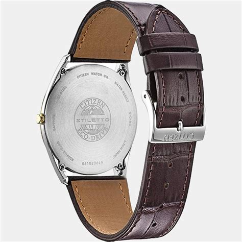 Citizen Men Eco-Drive White Dial Analog Leather Watch AR3074-03A – Just ...