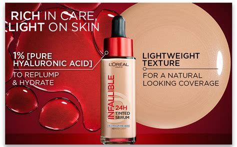 L’Oréal Paris Infallible 24H Tinted Serum Foundation 30ml – Lightweight ...