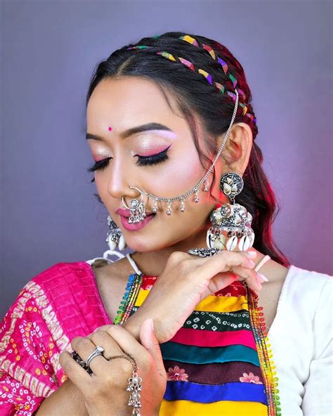 Jhanvie on Instagram: "Navratri look by @janvi_makeup_art Outfit by ...