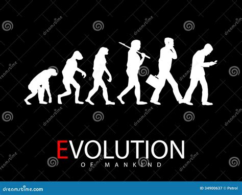 Evolution from Monkey To Social Media Addict Stock Vector - Illustration of history, abstract ...