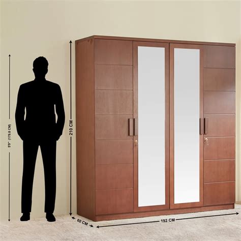 Buy My Bed Denis 4-Door Wardrobe with Mirrors - Walnut from Home Centre ...