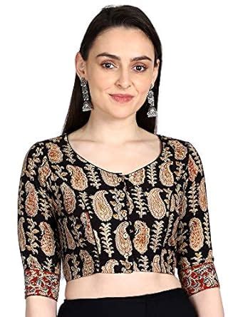 Buy THE WEAVE TRAVELLER Women Black & Beige Kalamkari Hand Block ...