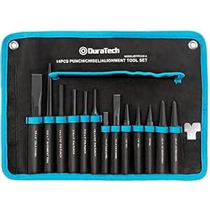 DURATECH 14 Piece Punch/Chisel/Alignment Tool Set, Including Pin Punch ...