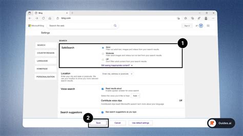 Bing Search Settings 的图像结果