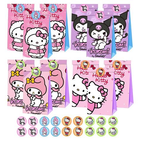 Buy Hello Kitty Party Paper Bags Kuromi Paper BagsGifts 12 piece Sanrio ...