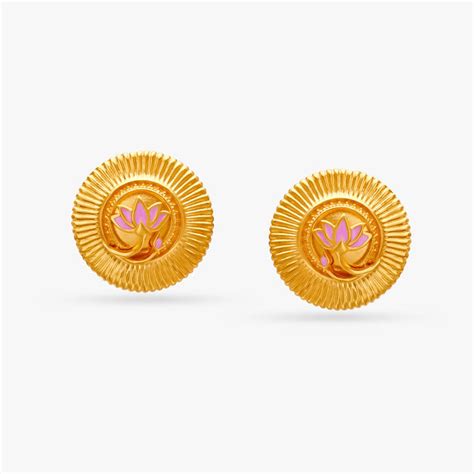 Enchanting Lotus Stud Earrings
