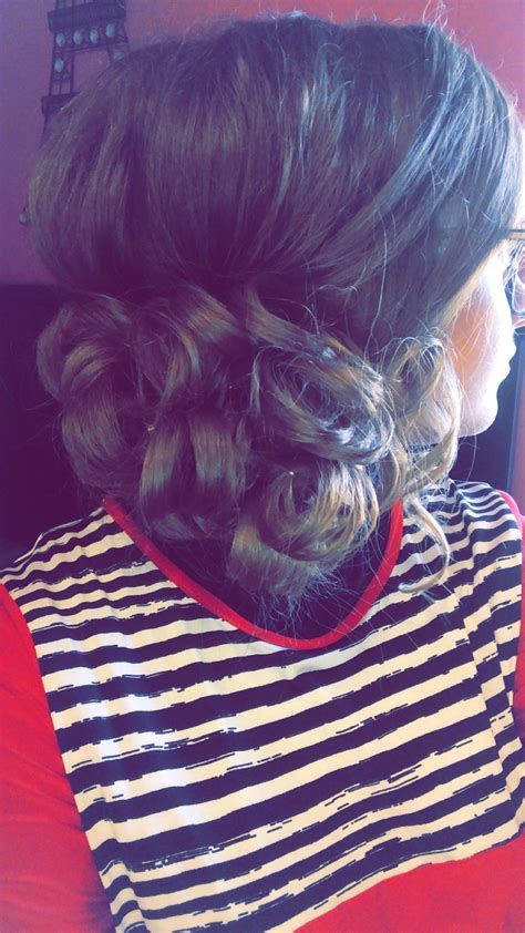 Image result for Pin Curl Updo Tutorial