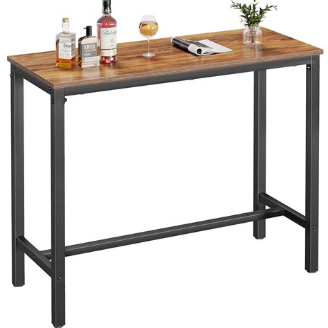 Mr IRONSTONE 39.4” Bar Table Vintage Industrial Pub Dining Height Table ...
