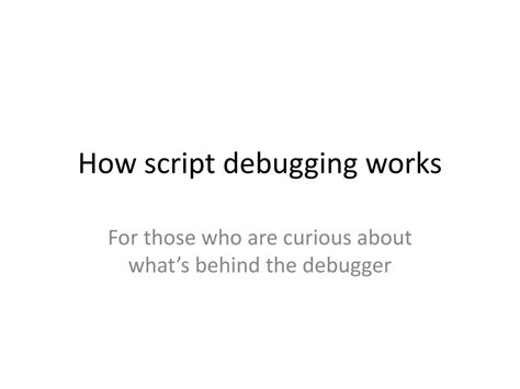 Image result for Debugging Script