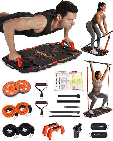 Amazon.com : Gonex Portable Home Gym Workout Equipment with 14 Exercise ...
